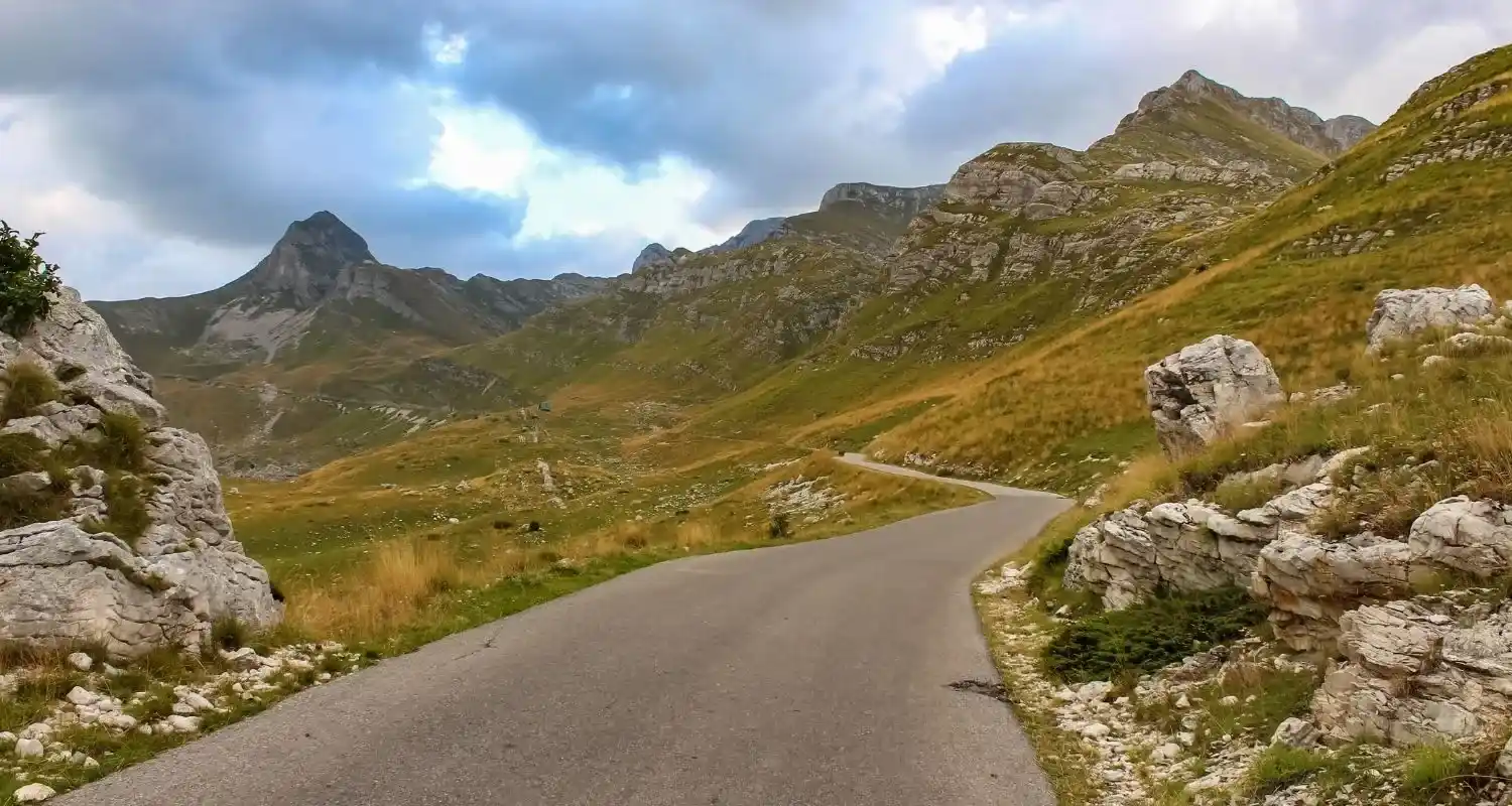 Mountain road through Durmitor National Park